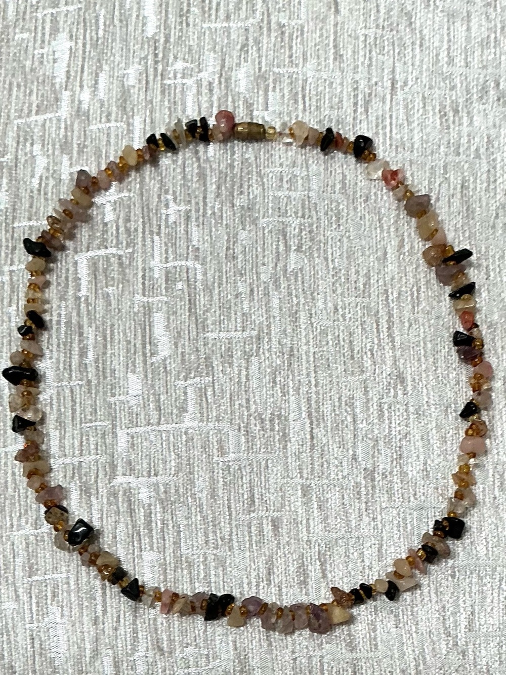 Beaded Multi-Tone Natural Stone Necklace